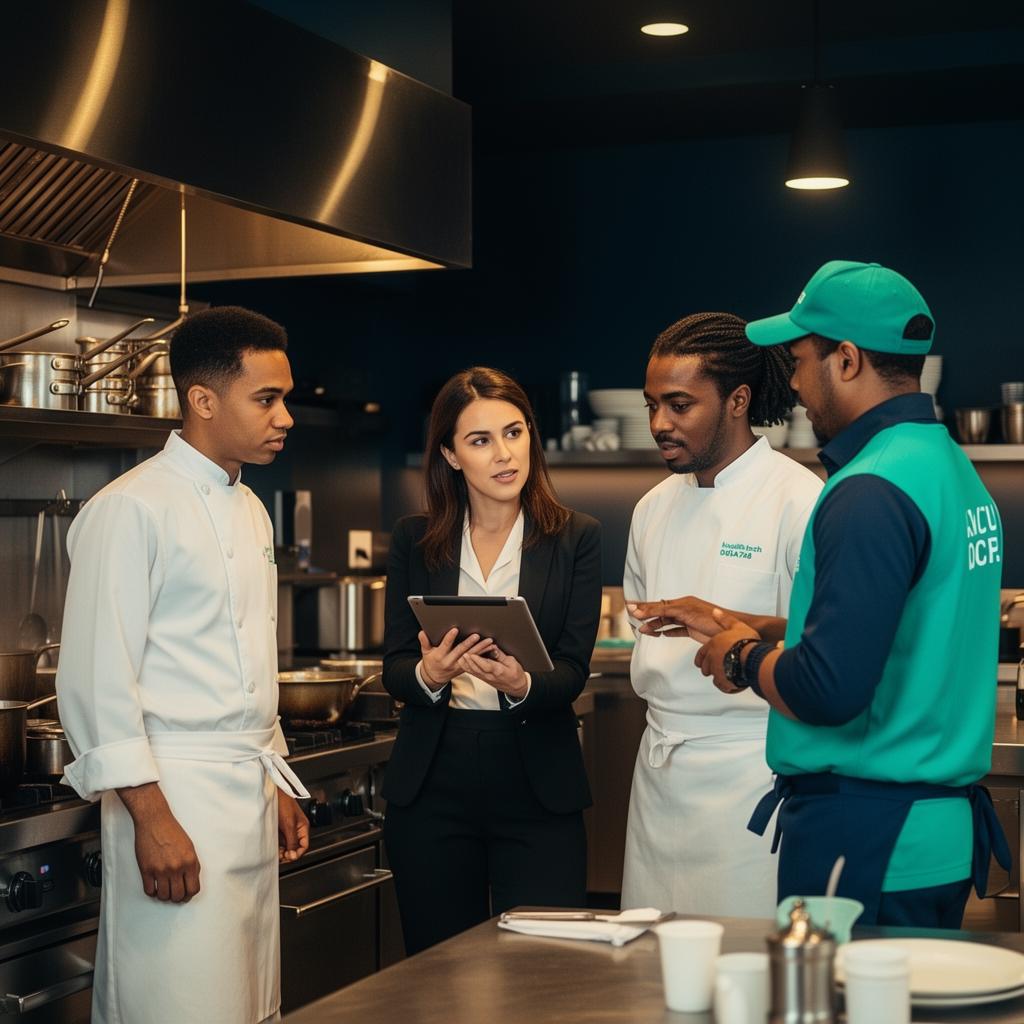 Equipe corporativa diversa com benefício de saúde digital